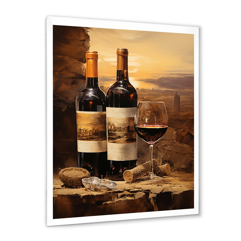Rioja Resson I - impression, Cadre simple blanc, H 44 po x l 34 po x P 1,5 po