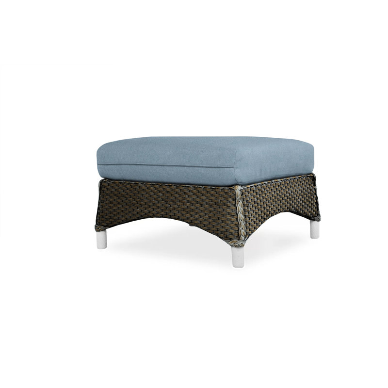 Mandalay Outdoor Ottoman, Canvas Black Sunbrella® Canvas, Mink