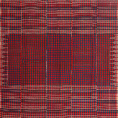 Tapis de zone rouge/rose contemporaine