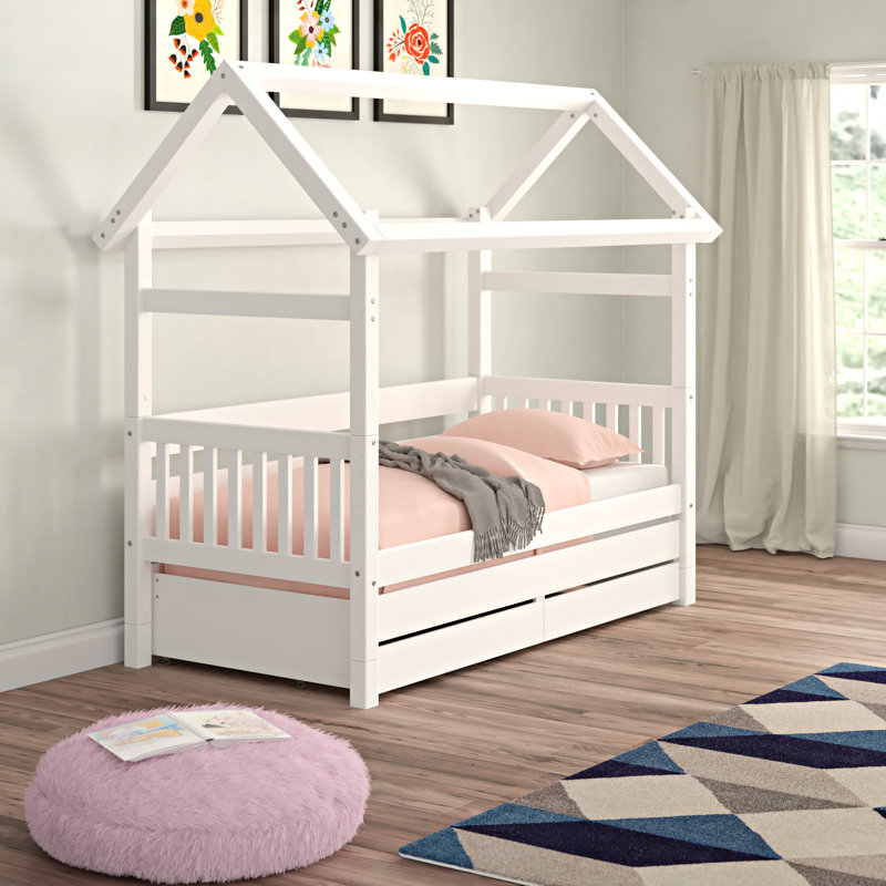Solorzano European Single (90 x 200cm) House Beds with Trundle