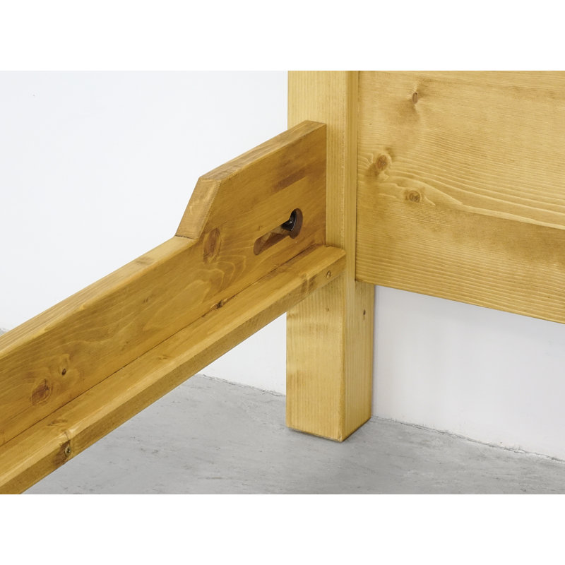 Tish Solid Wood Bed, European Kingsize (160 x 200cm)