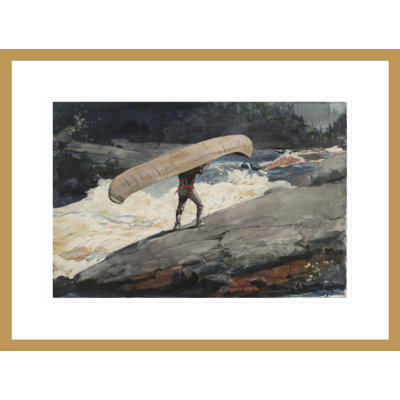 «The Portage» par Winslow Homer, impression giclée sur cadre