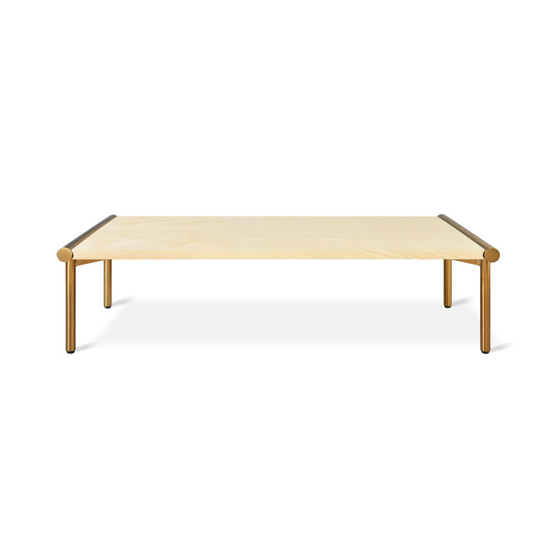 Manifold Nesting Coffee Table, Blonde Ash Top/Brass Base