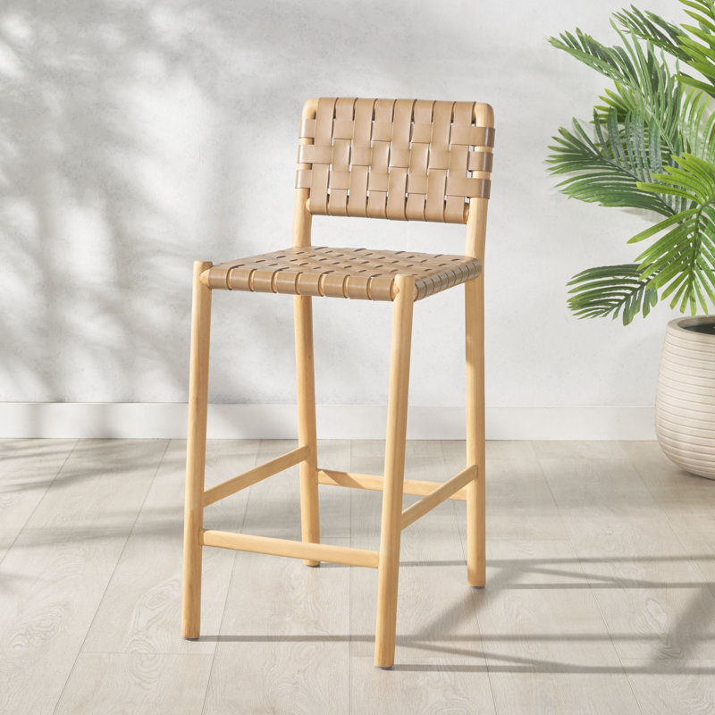 Tabouret de comptoir Jeremiah, Brun, Naturel