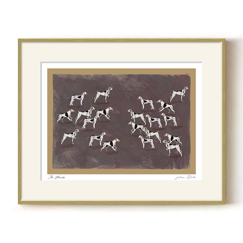 The Hounds, Gold, 36" H x  48" W