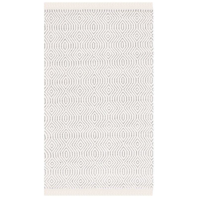 Altis Hand Woven Wool And Cotton Geometric Rug, Rectangle 5' x 8'