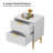 Channing Modern 2 Drawer Nightstand with Charging Station, USB Ports, Nightstand with Handles and Gold Legs-1932148150-1935361574