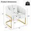 Fauteuil demi-tonneau rembourré avec base en métal-472105606