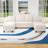 U-Shaped Sponge-Filled Cushion Combination Sofa-889585082