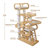 76" Modern Wood Cat Tree For Multi-Cat Homes, Sturdy Cat Tower With Scratching Posts & Platforms