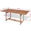 Rosalee Rectangular Outdoor Dining Table With Umbrella Hole , cm W 90cm cm D-27140848