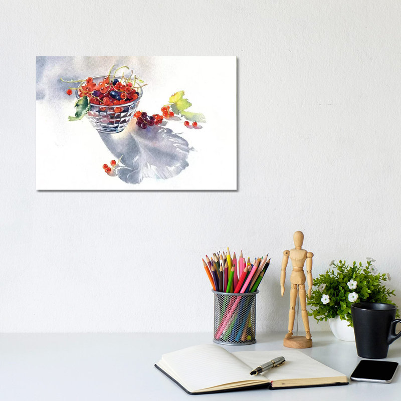 Currants by Marina Ignatova - Wrapped Canvas Painting, 20.32 cm H x 30.48 cm W