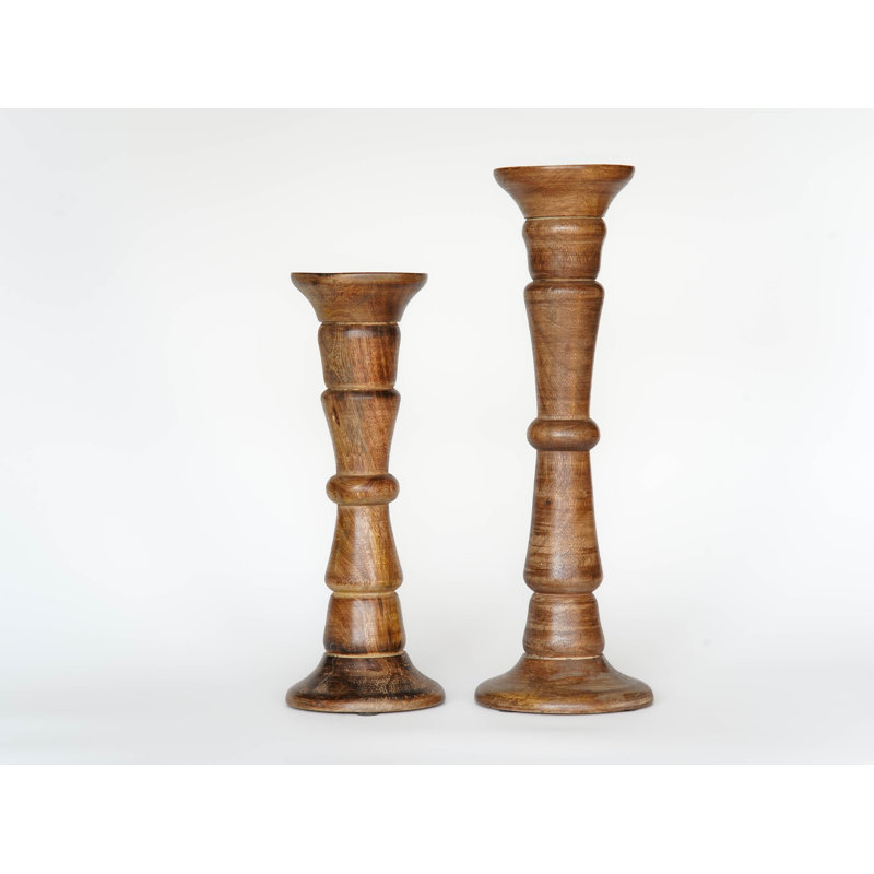 9'' H Wood Tabletop Pillar, 9" H x 9" W x 9" D