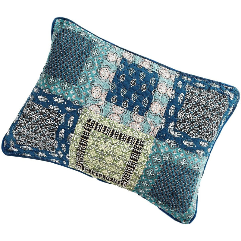 Cotton Patchwork Sham Set, Queen