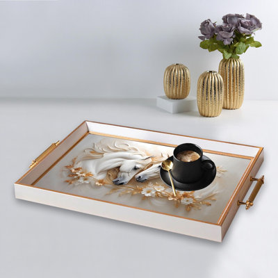 Elegant Glass Tray, 19.7 x 11.4 x 1.4 inches | 100% Durable Glass Construction | Easy to Clean with Damp Cloth | Ideal for Serving, Decorative Display, and Organizing | Stylish Addition to Home Décor