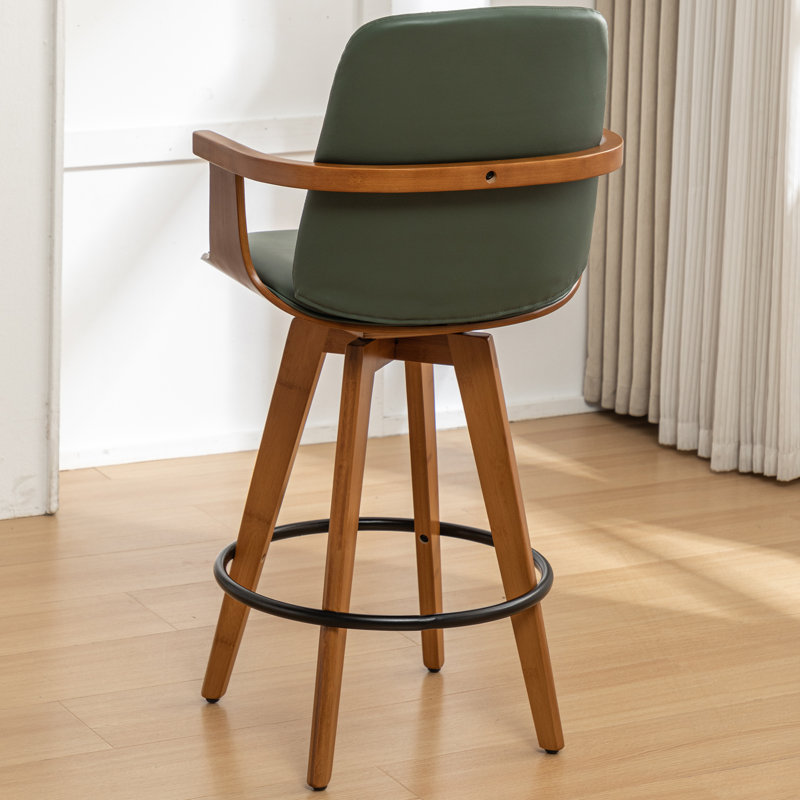 Sitaram Swivel Bar Stools, Green, Counter Stool (67cm Seat Height)