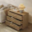 Table de chevet 3 tiroirs Cesiro Accent-124653079-114293010