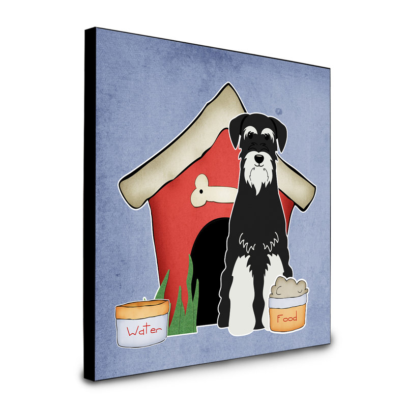 Panneau mural d’art collection dog house Scarvinia, Schnauzer debout