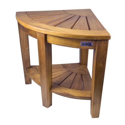 15.75'' W Teak Corner Shower Bench