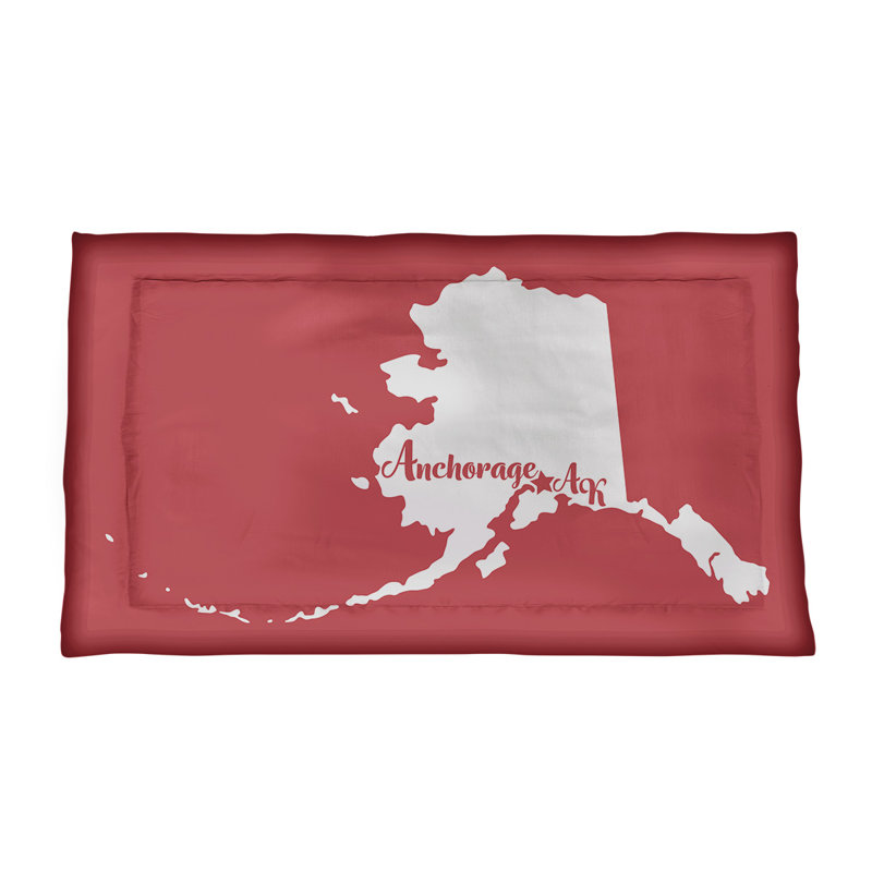 Pillow Sham, King, Microfiber, Red