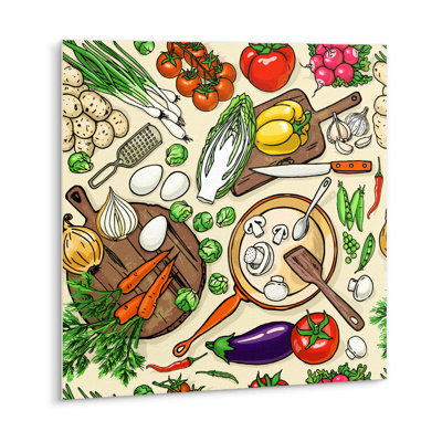 Mehi 30 x 30 cm PVC Singular Tile in Red/Green
