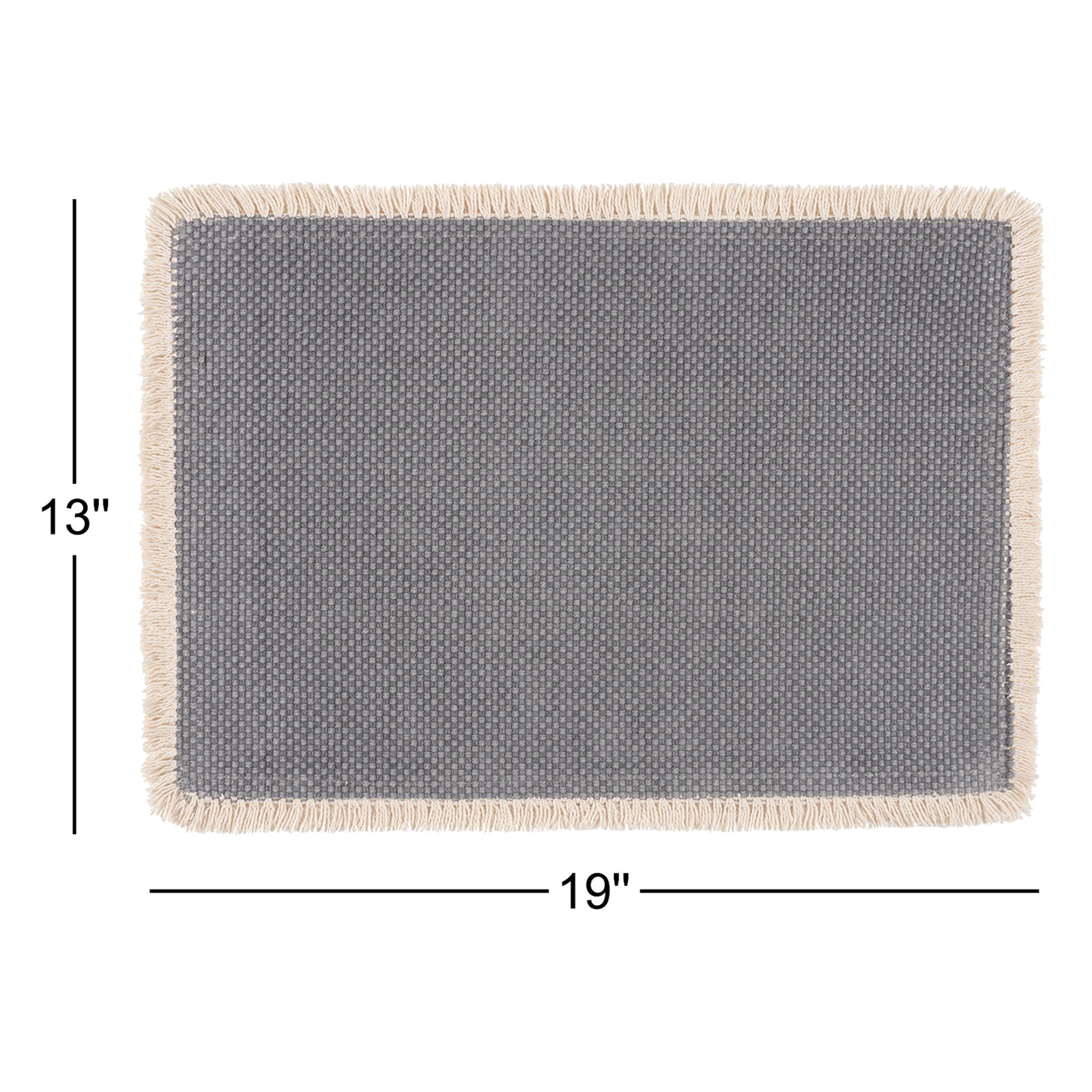 Morrone Cotton Placemat, Dark Gray