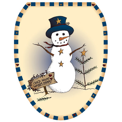 Décalcomanie de siège de toilette American Snowman - housse en vinyle antistatique Holiday
