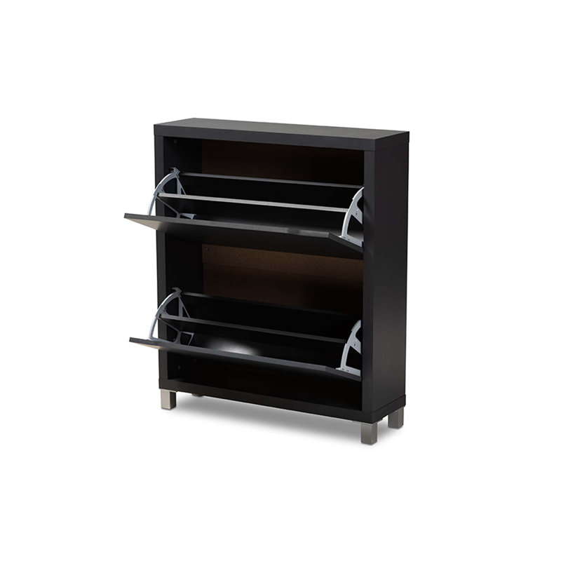 Rochester 12 Pair Shoe Storage Cabinet, Gray