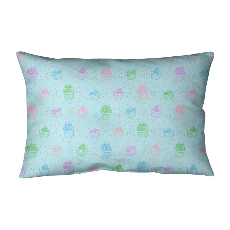 Coussin lombaire intérieur / extérieur Katelyn Elizabeth, Bleu et pastel