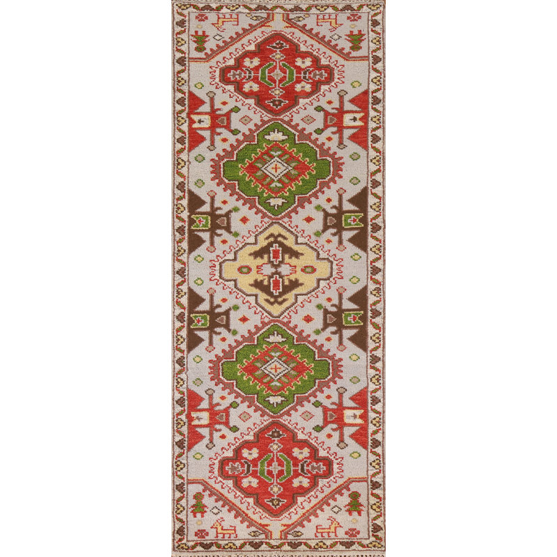 Tapis de couloir oriental géométrique 3x8