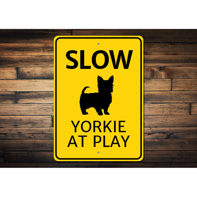 Plaque en aluminium Slow Dog, H 18 po x l 12 po x P 0,06 po