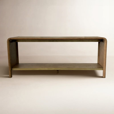 Amy Aurora Waterfall 72" Wide Console Table, Latte by Joss and Main