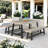 Eulene 4 - Person Acacia Wood Patio Dining Set with Rectangular Table-2139470534
