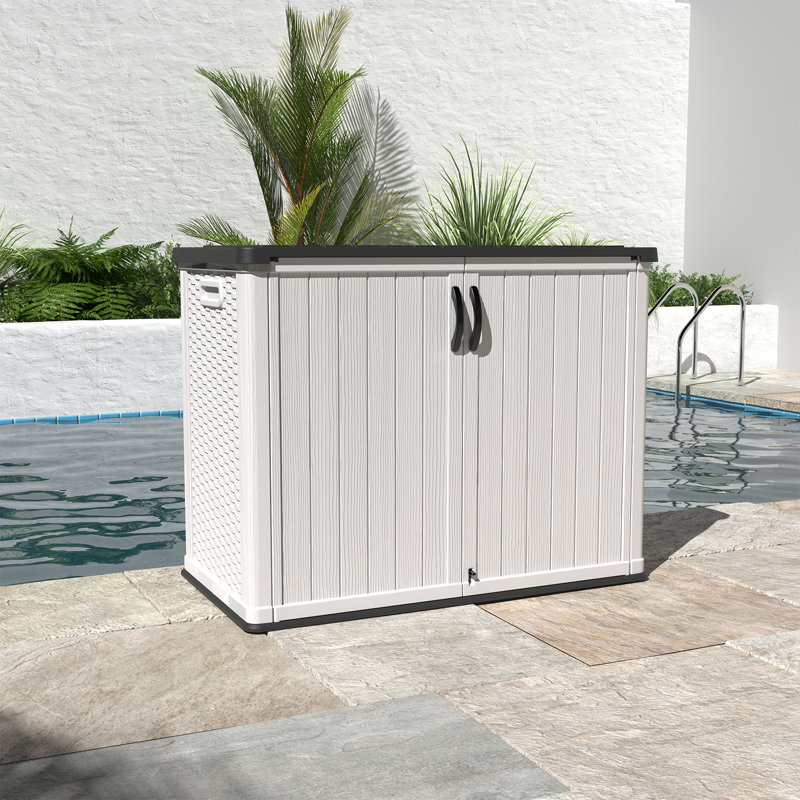 4 Ft. W X 2 Ft. D Outdoor Resin Horizontal Storage Shed, White