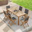 Alanson 78.74'' Rectangular 7 - Person Outdoor Dining Set-864924897