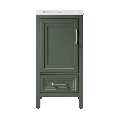 Ensemble de meuble-lavabo simple 18 po avec 1 porte à fermeture douce et 1 tiroir, entièrement assemblé
