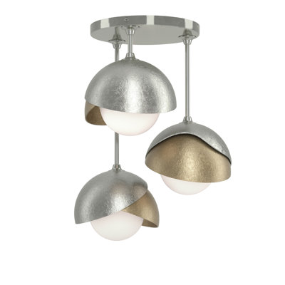Brooklyn 3 - Light Double Shade Semi Flush Mount