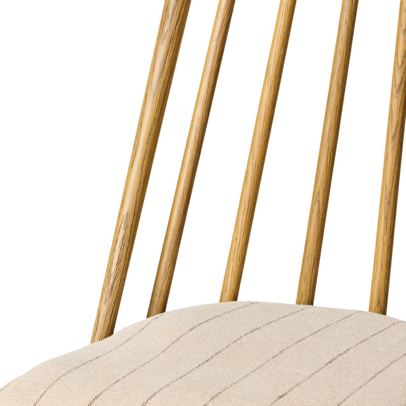 Lewis Windsor Stool With Cushion-Black Oak-Counter, Counter Stool (25.02” Seat Height), Sandy Oak