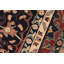 Tapis oriental noir / brun / beige en laine noué à la main 8 pi 2 po x 9 pi 9 po Baccio