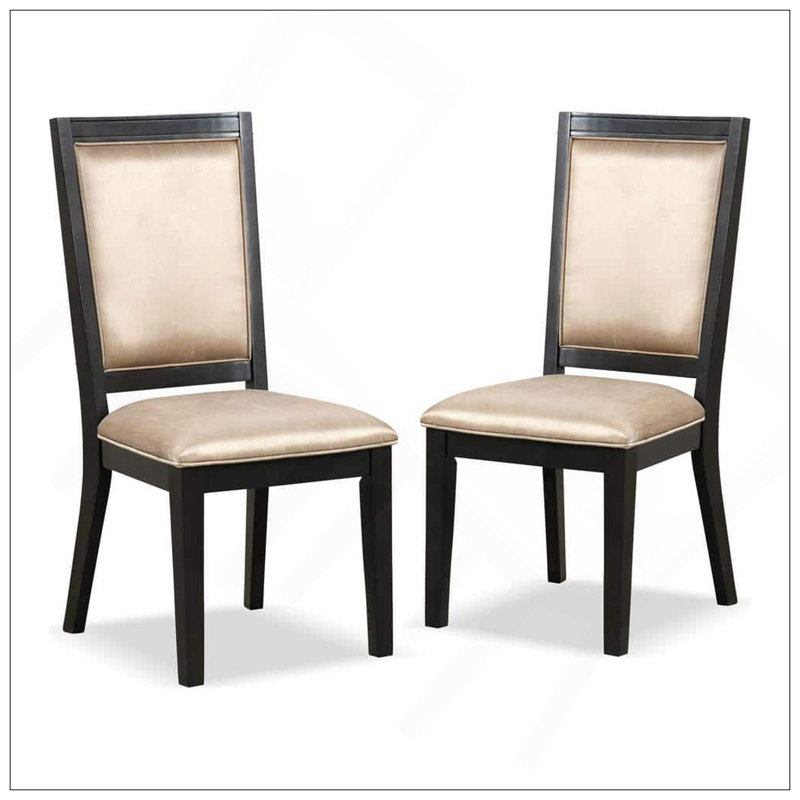 Ensemble de chaises de salle à manger 2 pièces Contemporary Espresso