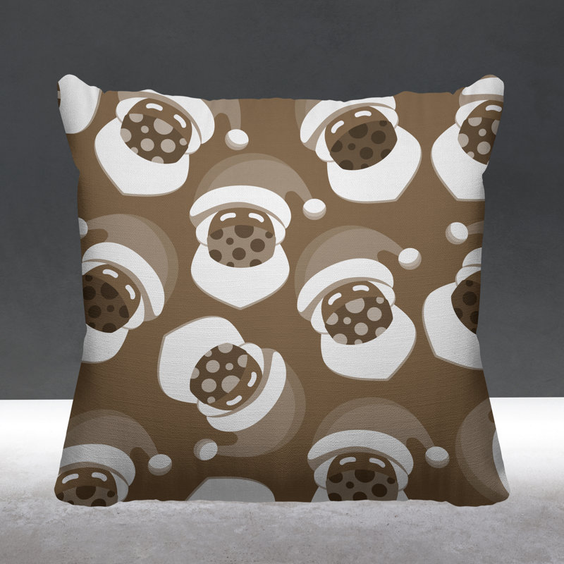 Coussin intérieur / extérieur Santa Claus, L 19 po x H 19 po, Beige