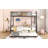 Full Xl Over Queen Metal Bunk Bed With Trundle-1363377033