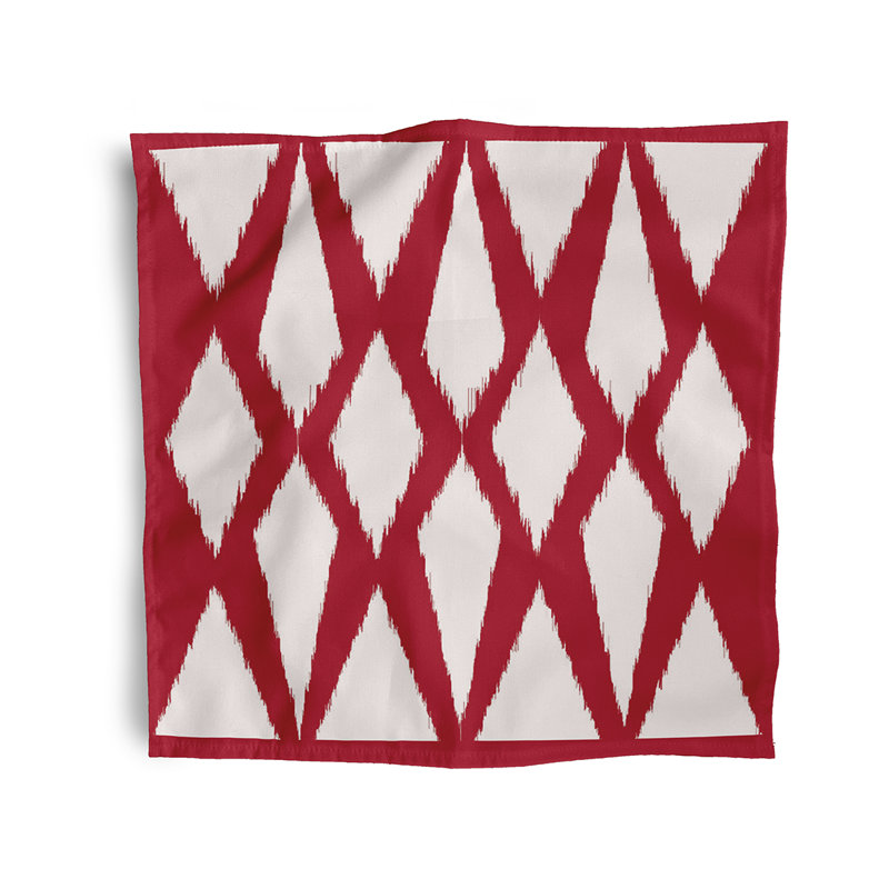 Serviette Figaro, Rouge, L 18 po x L 18 po