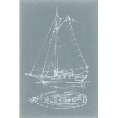 Yacht Sketches IV by Ethan Harper - Graphic Art Print