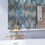 Carrelage mosaïque en verre brillant à joint brique 11,82 po x 12,01 po Galaxy-36933026