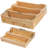 Bamboo Kitchen Drawer Storage Rack, Stackable Double-Layer Tableware Drawer Storage Tray, Silverware Tableware Storage Rack, Suitable For Kitchen Cabinets, Food Storage Rooms, Drawers, 5 Partition Layers