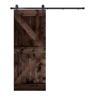 Wood Standard Single Single Door Barn Door Hardware Kit