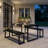 Ezzah Rectangular Dining Set with Benches-815841248-815841251-883681608