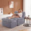 Memory Foam Lounge Chair with Ottoman, Single Lounge Chair, Corduroy Lounger for Living Room-1299153704