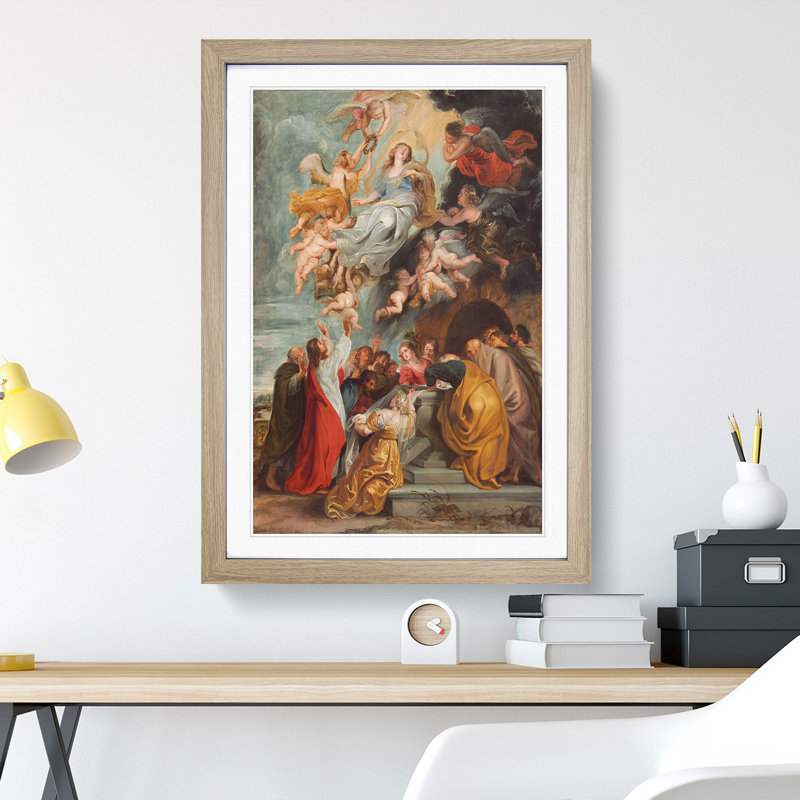 The Assumption of the Virgin by Peter Paul Rubens - Framed Print, Oak, 36cm H x 27cm W x 2cm D